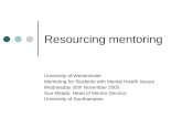 Resourcing mentoring