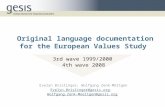 Original language documentation for the European Values Study