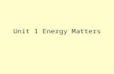 Unit 1 Energy Matters