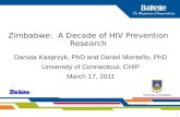 Zimbabwe:  A Decade of HIV Prevention Research
