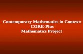 Contemporary Mathematics in Context: CORE-Plus Mathematics Project