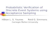Probabilistic Verification of Discrete Event Systems using Acceptance Sampling