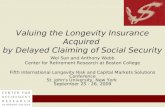 Valuing the Longevity Insurance Acquired  by Delayed Claiming of Social Security