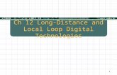 Ch 12 Long-Distance and Local Loop Digital Technologies
