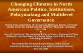 Changing Climates in North American Politics: Institutions, Policymaking and Multilevel Governance