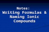 Notes: Writing Formulas & Naming Ionic Compounds