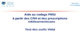 Aide au  codage  PMSI à partir  des CRH et des prescriptions  médicamenteuses