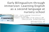Early Bilingualism through immersion: Learning English as a second language at nursery school