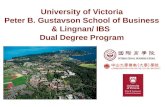 University of Victoria Peter B. Gustavson School of Business & Lingnan/ IBS  Dual Degree Program