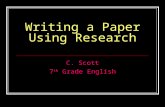 Writing a Paper Using Research