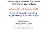 Very Large Volume Neutrino Telescope Workshop Athens 13 – 15 October 2009