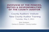 OVERVIEW OF THE POWERS, DUTIES & RESPONSIBILITIES  OF THE COUNTY AUDITOR