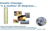 Climate Change:  it’s a matter of degrees...