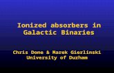 Ionized absorbers in  Galactic Binaries