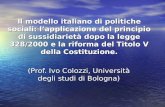 (Prof. Ivo Colozzi, Università degli studi di Bologna)