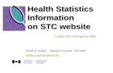 Health Statistics Information on STC website