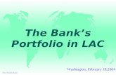 The Bank’s Portfolio in LAC