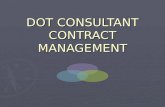 DOT CONSULTANT CONTRACT MANAGEMENT