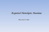 Acquired Hemolytic Anemias