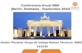 Conferencia Anual IMIA  (Berlín, Alemania - Septiembre 2010)