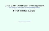CPS 170: Artificial Intelligence cs.duke/courses/spring09/cps170/ First-Order Logic