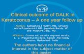 Clinical outcome of DALK in Keratoconus – A one year follow up