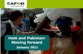 Haiti and Pakistan: Moving forward