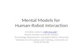 Mental Models for  Human-Robot Interaction