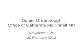 Daniel Greenhough Office of Catherine McKinnell MP