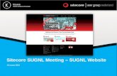 Sitecore SUGNL Meeting –  SUGNL Website