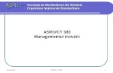 ASRO/CT 383  Managementul inovării