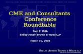 CME and Consultants  Conference Roundtable