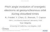 Pitch angle evolution of energetic electrons at geosynchronous orbit during disturbed times