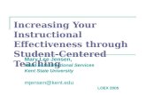 Increasing Your Instructional Effectiveness through Student-Centered Teaching
