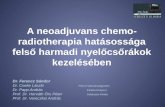 A neoadjuvans chemo-radiotherapia hatásossága felső harmadi nyelőcsőrákok  kezelésében