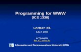 Programming for WWW (ICE 1338)