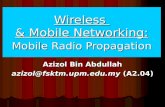 Wireless  & Mobile Networking: Mobile Radio Propagation