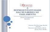 A representatividade das mulheres no parlamento