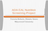 ADA EAL Nutrition Screening Project
