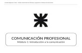 COMUNICACIÓN PROFESIONAL Módulo 1: Introducción a la comunicación