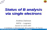 Status of B analysis via single electrons