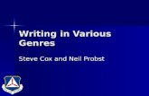 Writing in Various Genres