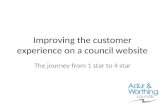 Improving the customer experience on a council website