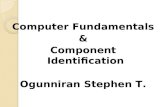 Computer Fundamentals  &  Component Identification Ogunniran Stephen T.