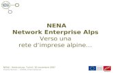 NENA Network Enterprise Alps  Verso una  rete d’imprese alpine…