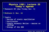Physics 1501: Lecture 25 Today ’ s Agenda