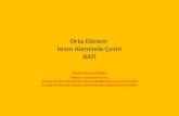 Orta Dönem  İslam Aleminde Çeviri BATI