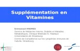 Supplémentation en  Vitamines