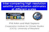 Inter-comparing high resolution satellite precipitation estimates at different scales
