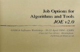Job Options for Algorithms and Tools JOE v2.0